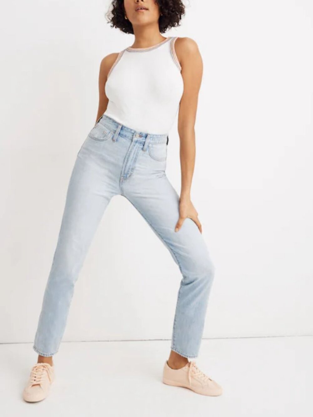 Madewell Curvy Perfect Vintage Jean Light Blue Wash 26 NWT 100% Cotton Denim